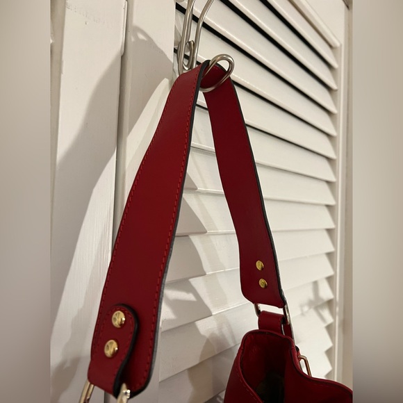 ⛱️ Jil Sander Red Leather Women's Bag A++ Condition - Picture 6 of 12